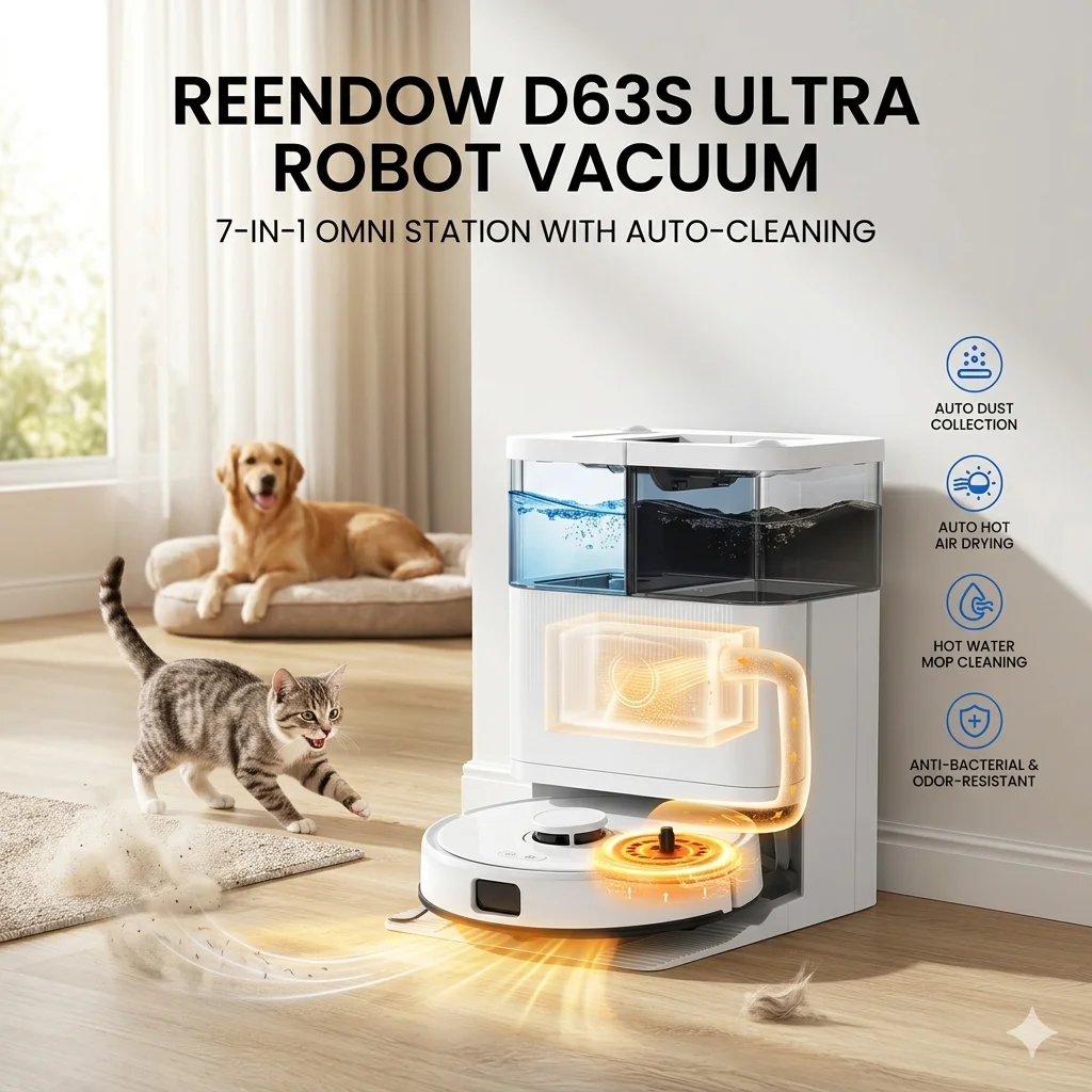Robot Aspirador 10KPa Autovaciado