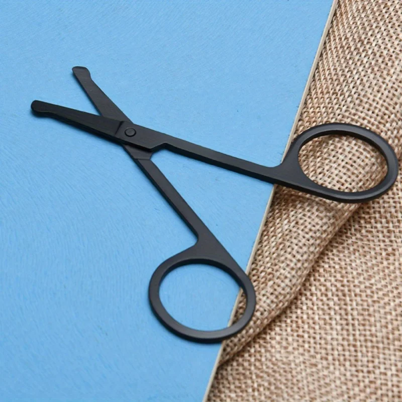 Precision Round Head Trimming Scissors - Nose Hair Grooming Trimming, Personal Cleaning Care Trimming Tools