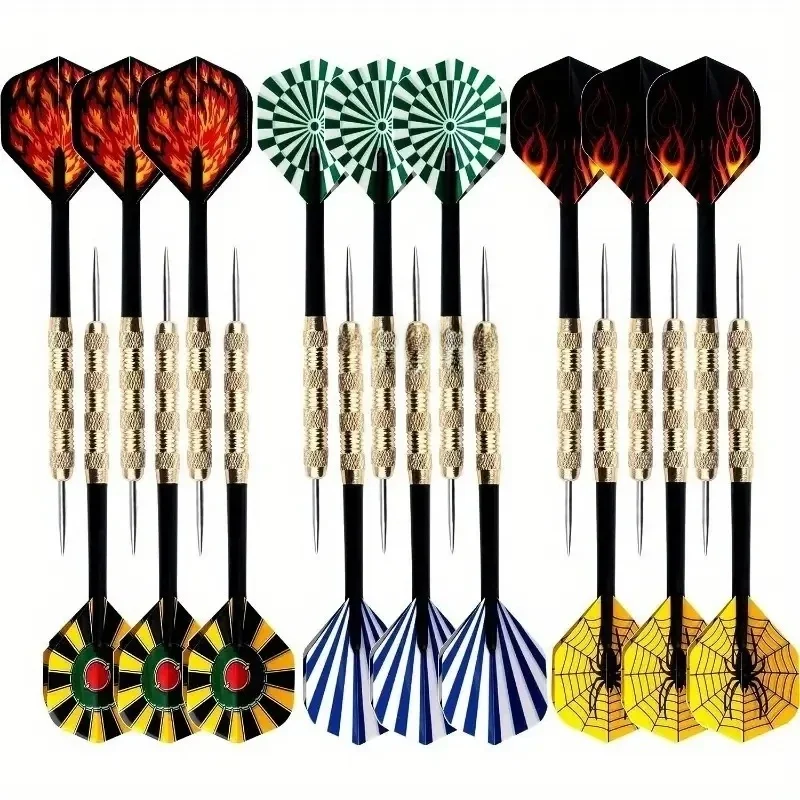 18-delige set professionele dartscombinatie met stalen punten, duurzame en verbeterde nauwkeurigheid, geschikt voor training en competitie - afbeelding 2