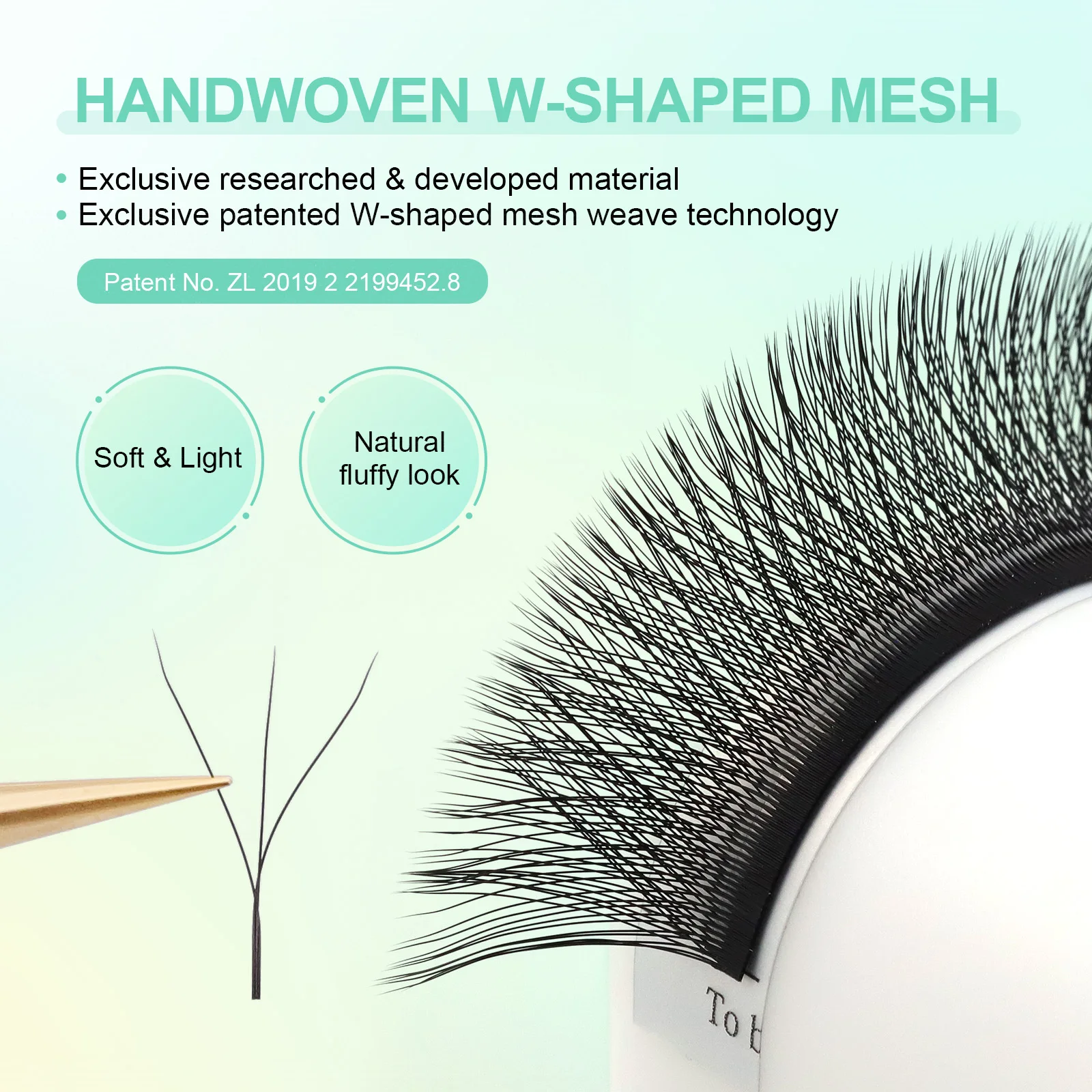 NAGARAKU 3D W Shape C D DD L LU Curl Eyelashes Automatic Flower Natural Soft Light Individual Lashes Full Dense Mink Eyelashes