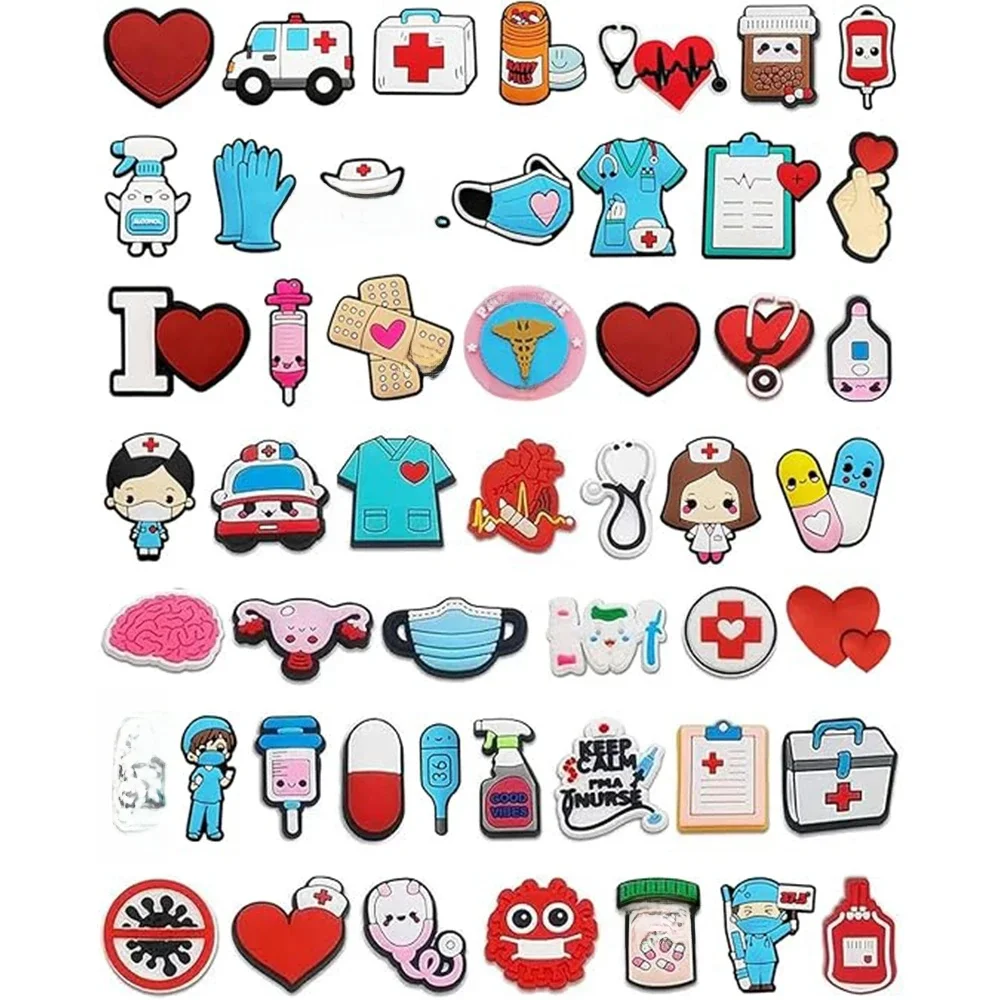 Breloques de chaussures série Doctor, 10 à 20 pièces, décoration de chaussures, bricolage, qualité supérieure, breloques populaires, accessoires, sandales à bulles