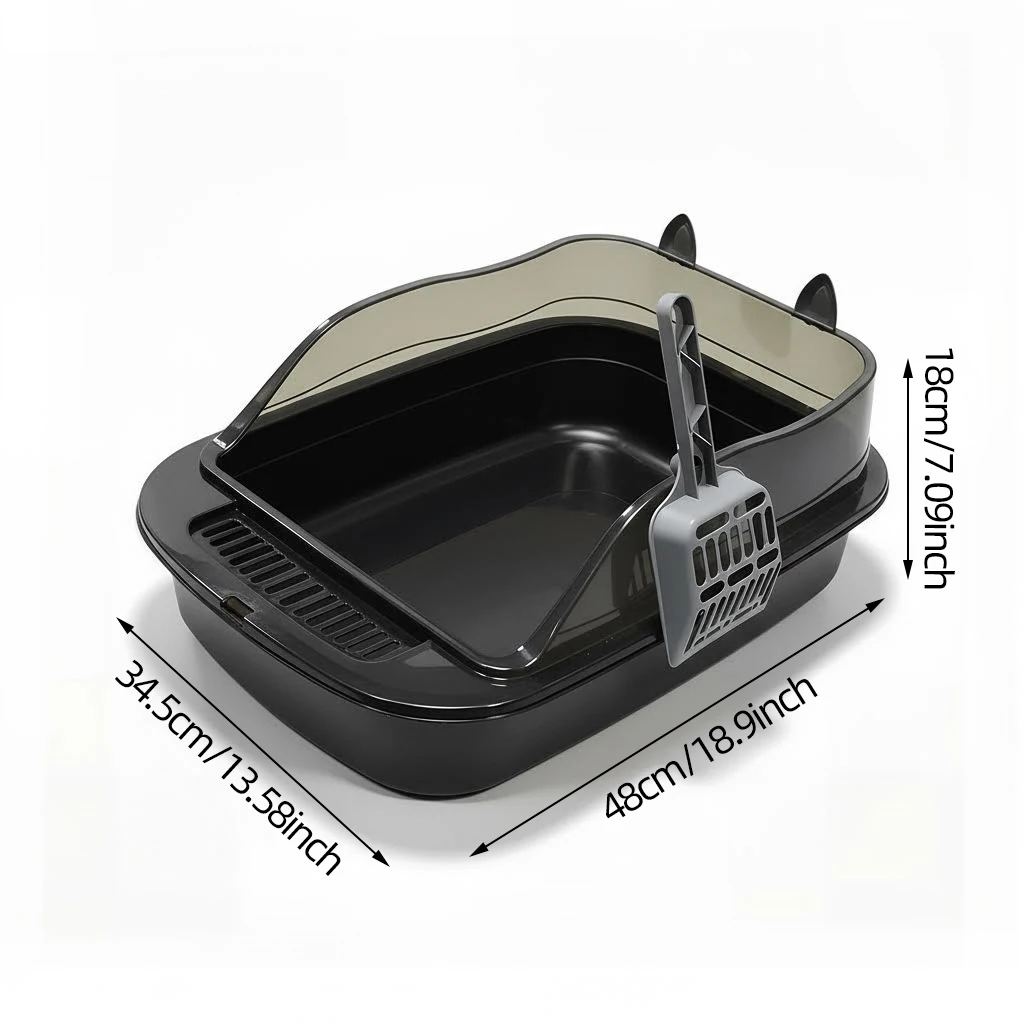 Sandbox Kattenbak Halfgesloten Spatwaterdichte kattenbak Kattentoilet Reinigingsbak Inhoud Huisdiertoilet Kittenbak Bedpan