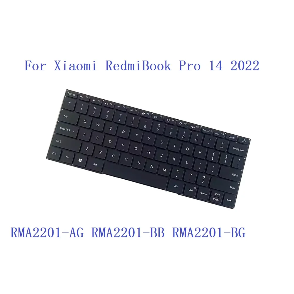 US With Backlit Laptop Keyboard For Xiaomi RedmiBook Pro 14 2022 RMA2201 Series RMA2201-AG RMA2201-BB RMA2201-BG V214175BS1-US