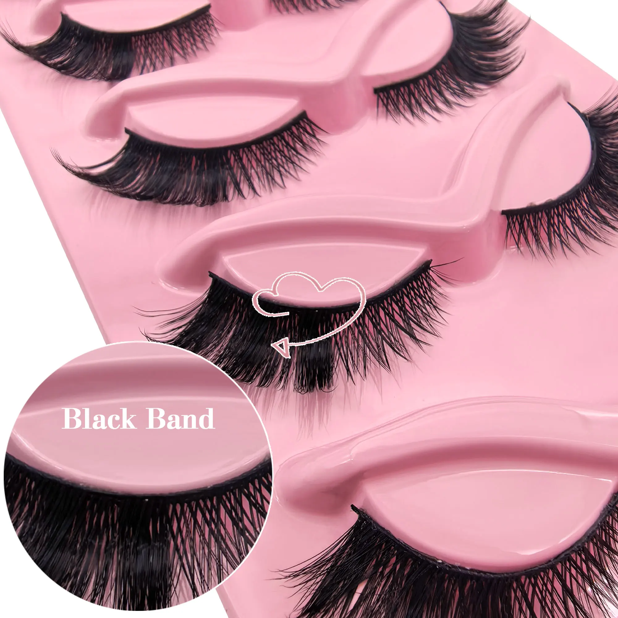 5 أزواج من الرموش الصناعية الرائعة ثلاثية الأبعاد على شكل عين القطة وعين الثعلب - سميكة وكثيفة وخفيفة الوزن ومريحة. #3