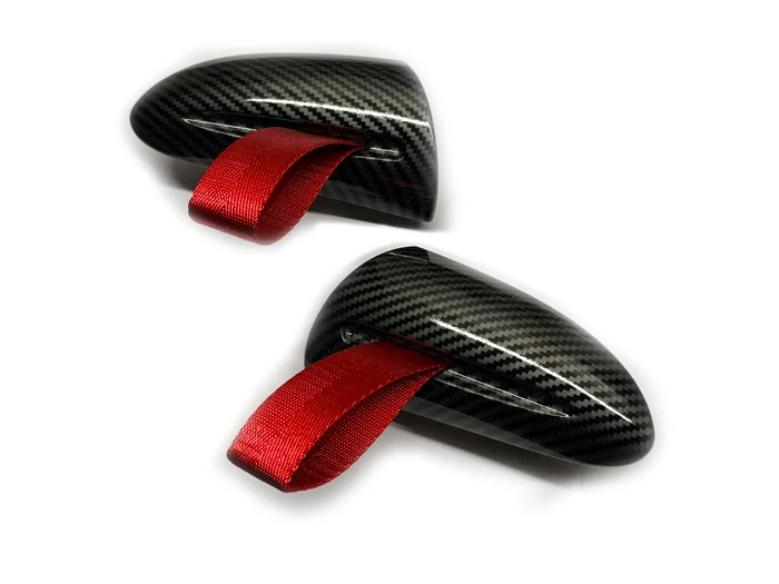 Carbon Fiber GT3RS Style Interior Handle Replacement For Porsche 997 911 987 Cayman Boxster -RED / YELLOW / BLACK Strap included