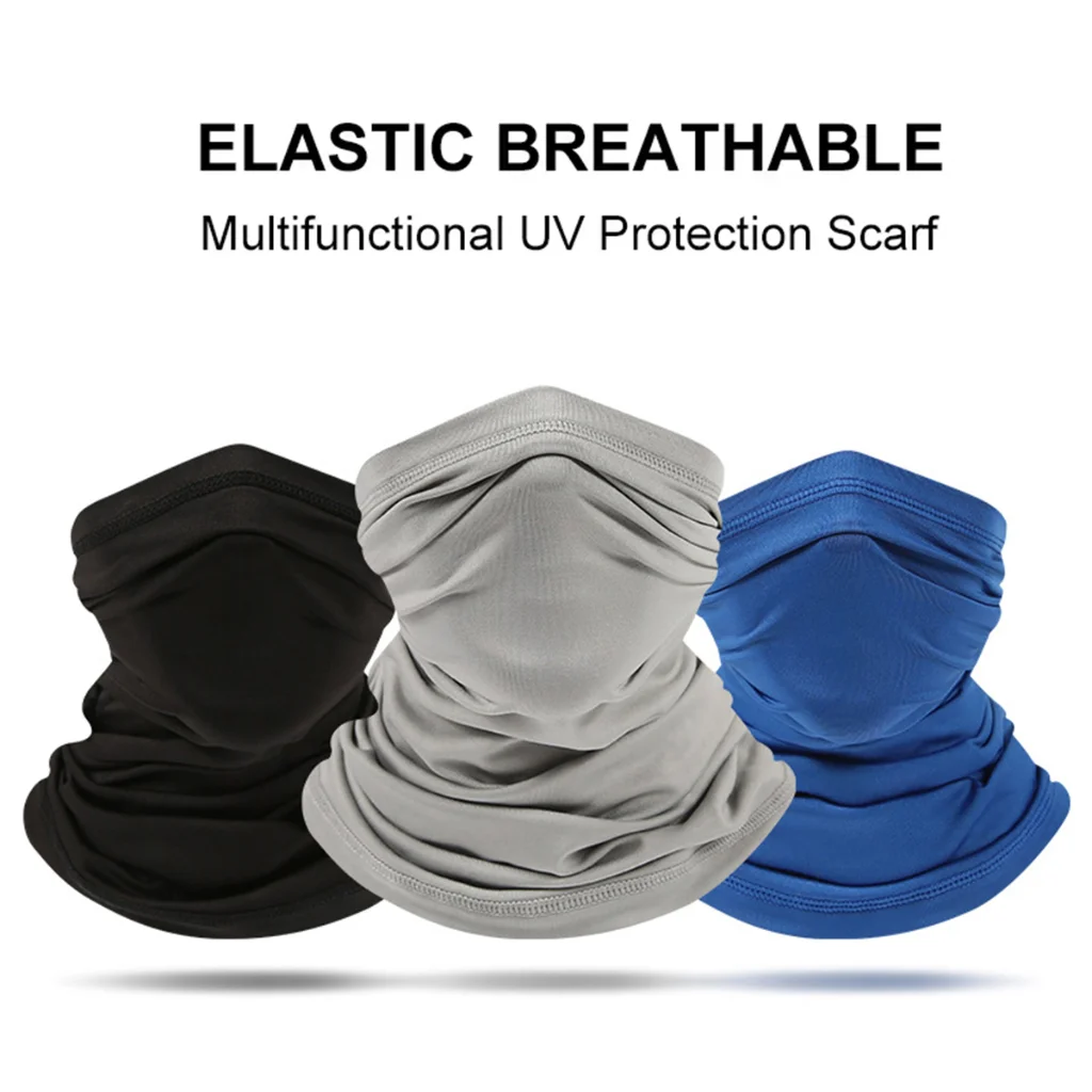 Summer UV Protection Cycling Face Mask High Elastic Seamless Buffs Gaiter Headband Cycling Mountaineering Face Shield Men Scarf