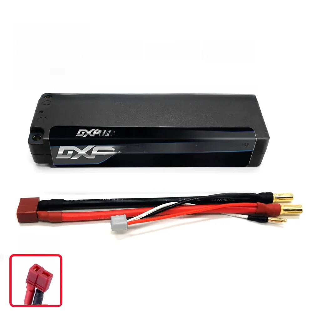 DXF 2S Lipo Batterij 8000mAh 7.6V 130C 5mm T Plug Hardcase Voor 1/10 Buggy Truggy Offroad boot Auto Boot Vrachtwagen RACING Helikopter - afbeelding 2