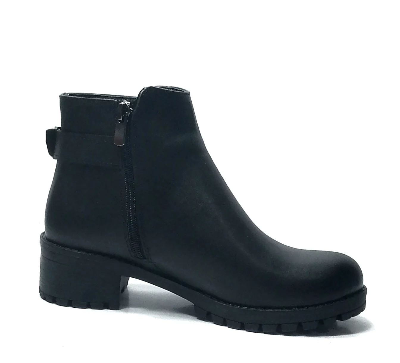 BLACK WOMEN'S SHORT AND THICK HEELED WINTER BOOTS RUBBER SOLE WATER RESISTANT MODERN NEW SEASON OFFICE AND DAILY USE BOOTS image 5