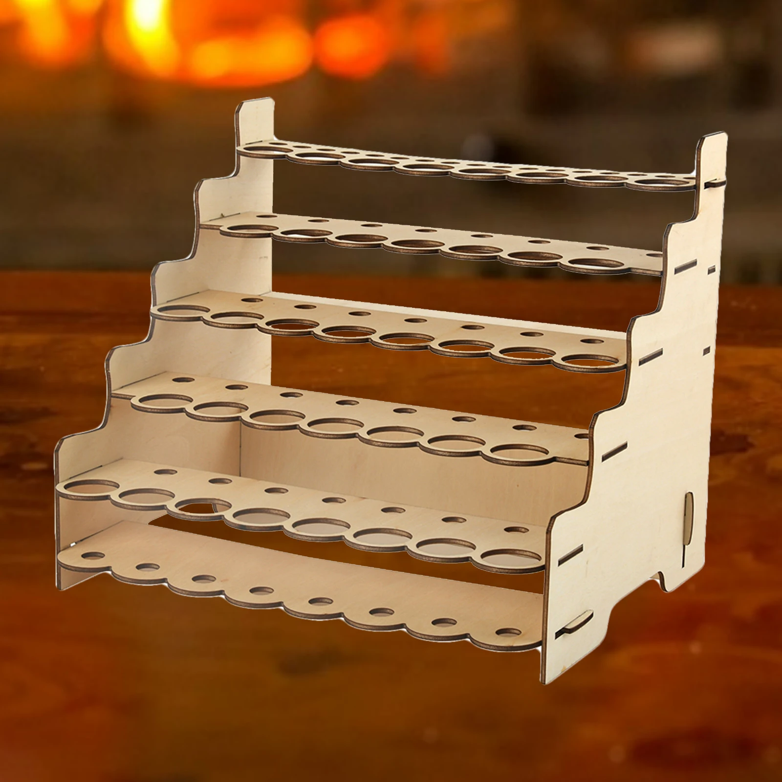 28/38 Slots Wooden Paint Paint Storage Rack Multi-layer Paints Organizer Stand Easy to Assemble for Miniature Paint Set