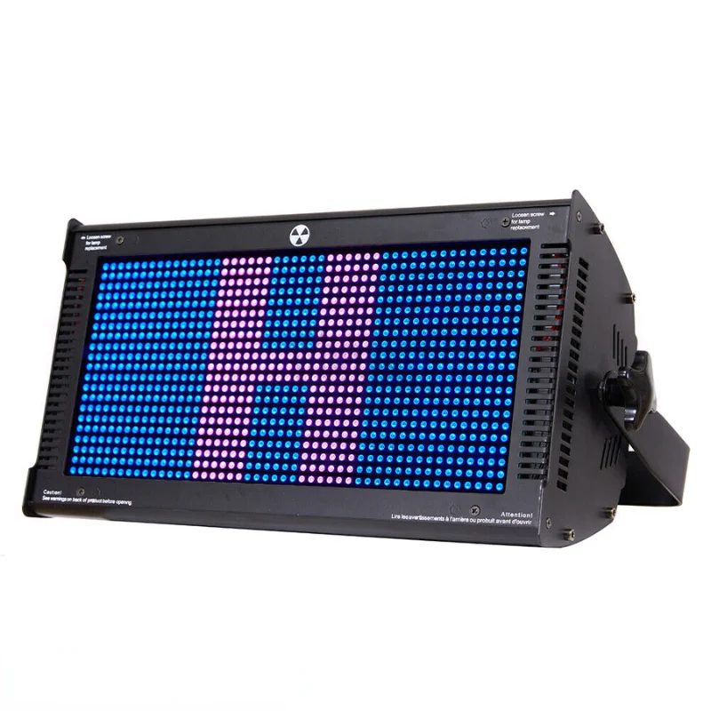 112 Zones LED Flash Lighting Atomic RGB Strobe Wash Stage Light 112 Segements Multi Pattern Background Letters Numbers Display