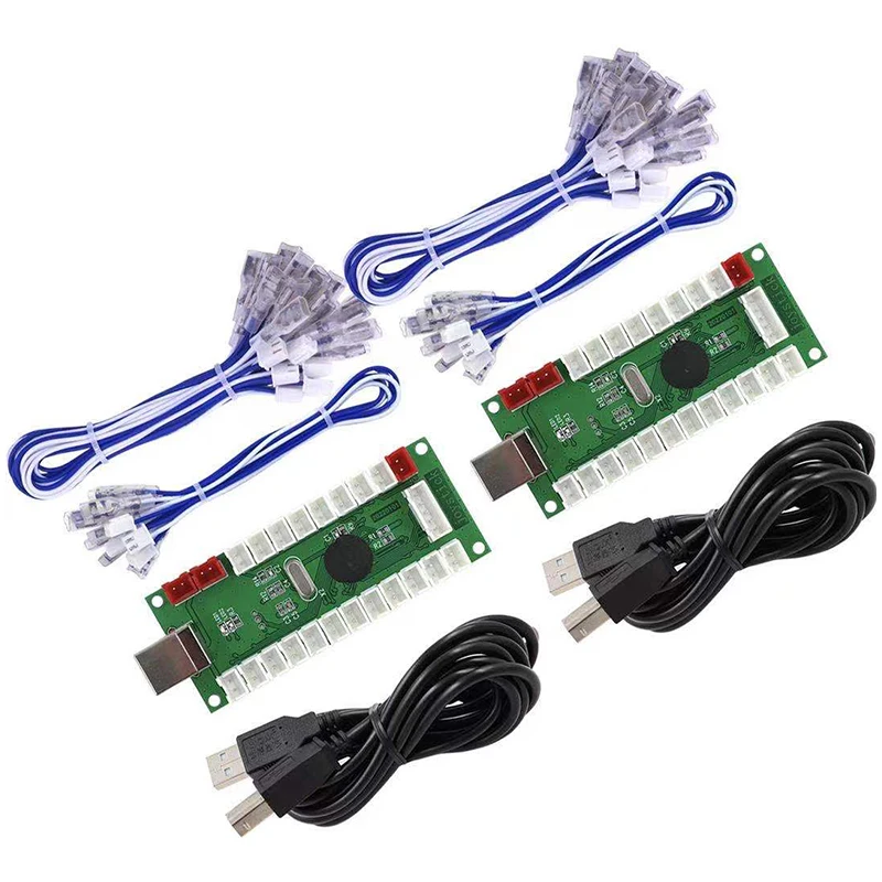 Bộ Máy Arcade Không Chậm Trễ USB Bộ Mã Hóa LED 3P SANWA Cần Điều Khiển Để Máy Tính/PS3 Raspberry Pi Điều Khiển Chơi Game nút Nhấn Cáp Dây Đèn LED