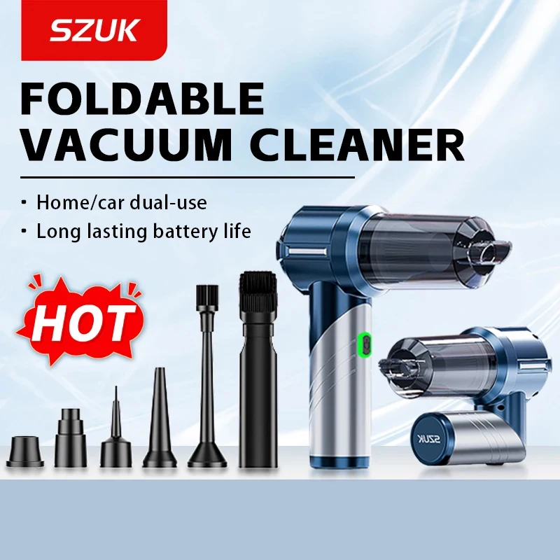 SZUK Car Vacuum Cleaner Handheld Cordless Strong Suction Car Vacuum Cleaner Cleaning Machine Portable Household Vacuum Cleaner