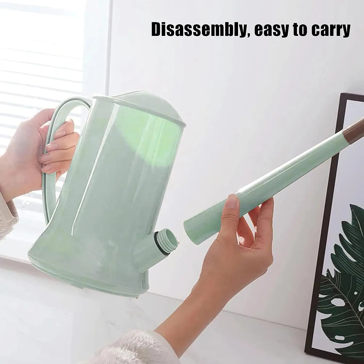 2 Litre Watering Can Long Spout Plastic Detachable Sprinkler Plant Watering Pot Lightweight Water Sprayer Watering Bottle