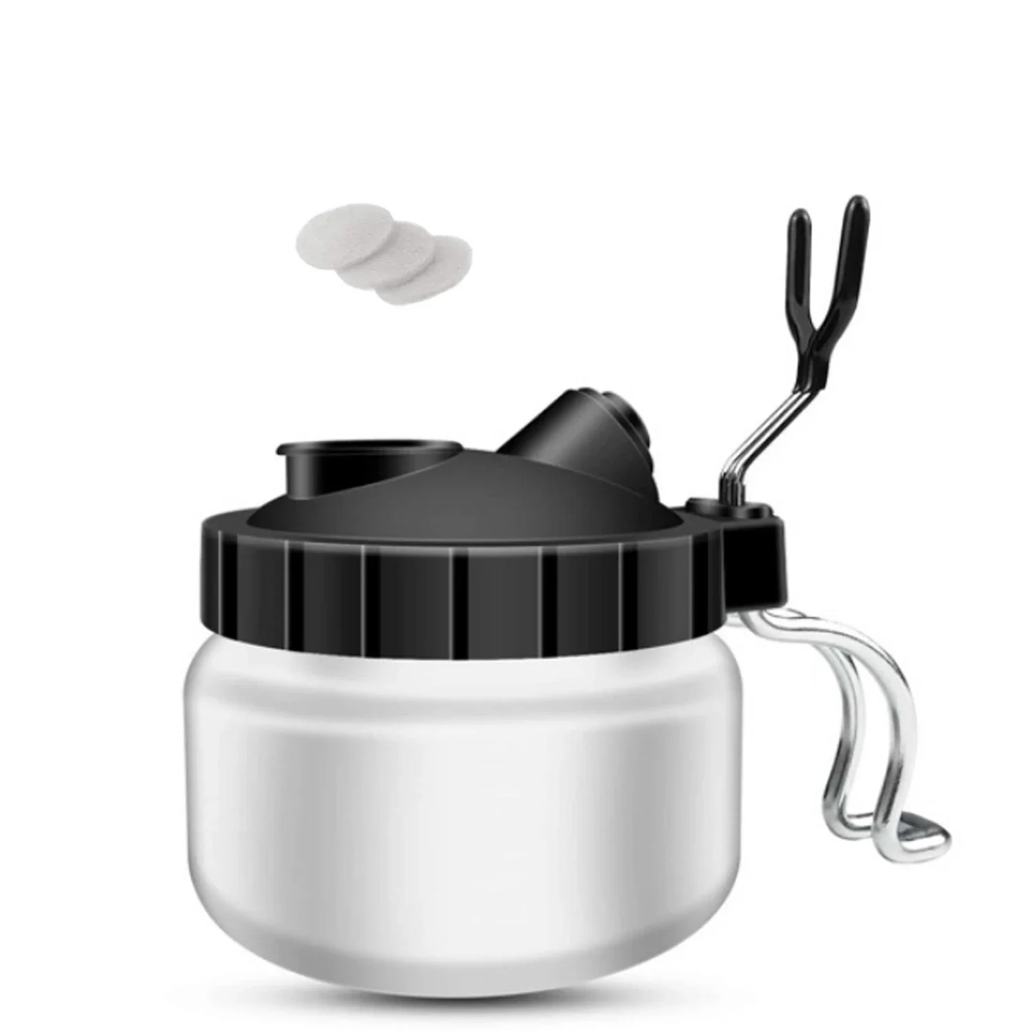 Airbrush Airbrush Three-In-One Cleaning Pot with Stand; Cleaning Air Brush, Keeping Air Brush, Palette Cover, Filter, Cleaning Brush