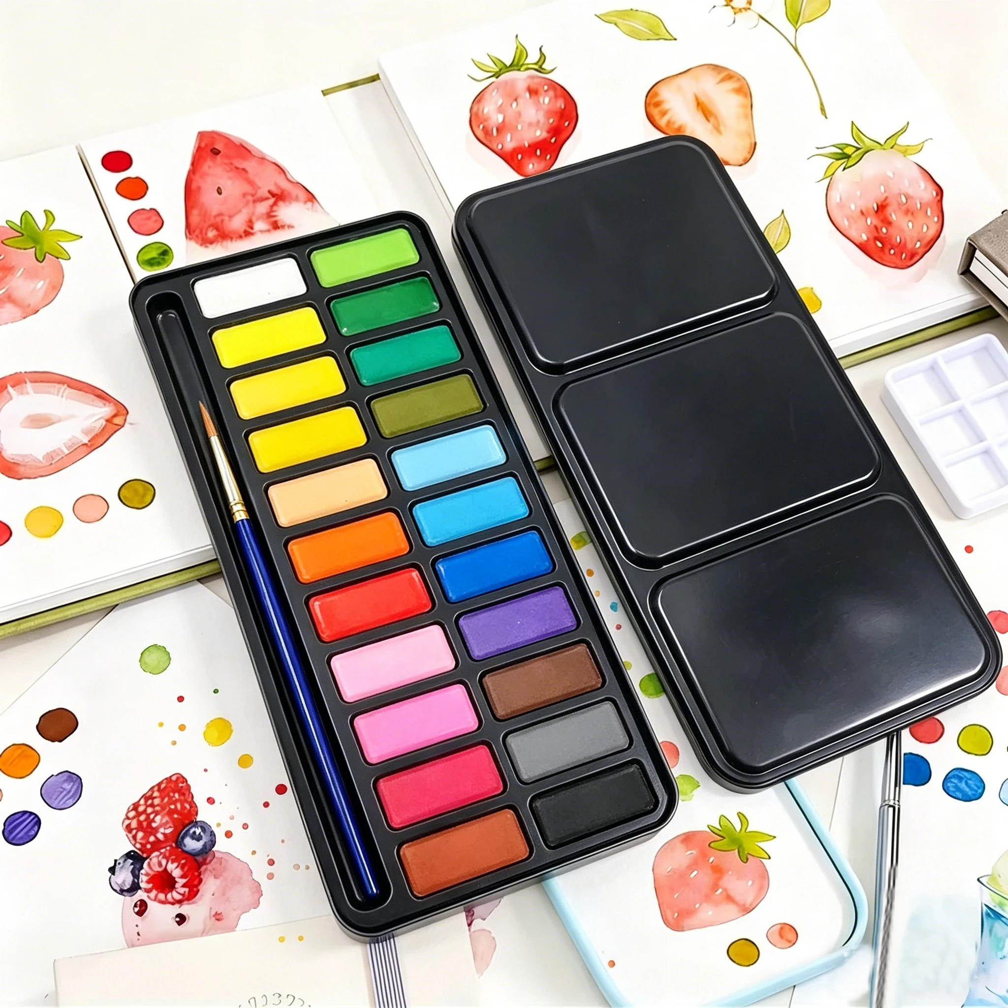 conjunto-de-tintas-solidas-para-aquarela-com-24-cores-suprimentos-de-pintura-em-aquarela-ideal-para-arte-esbocos-e-colorir