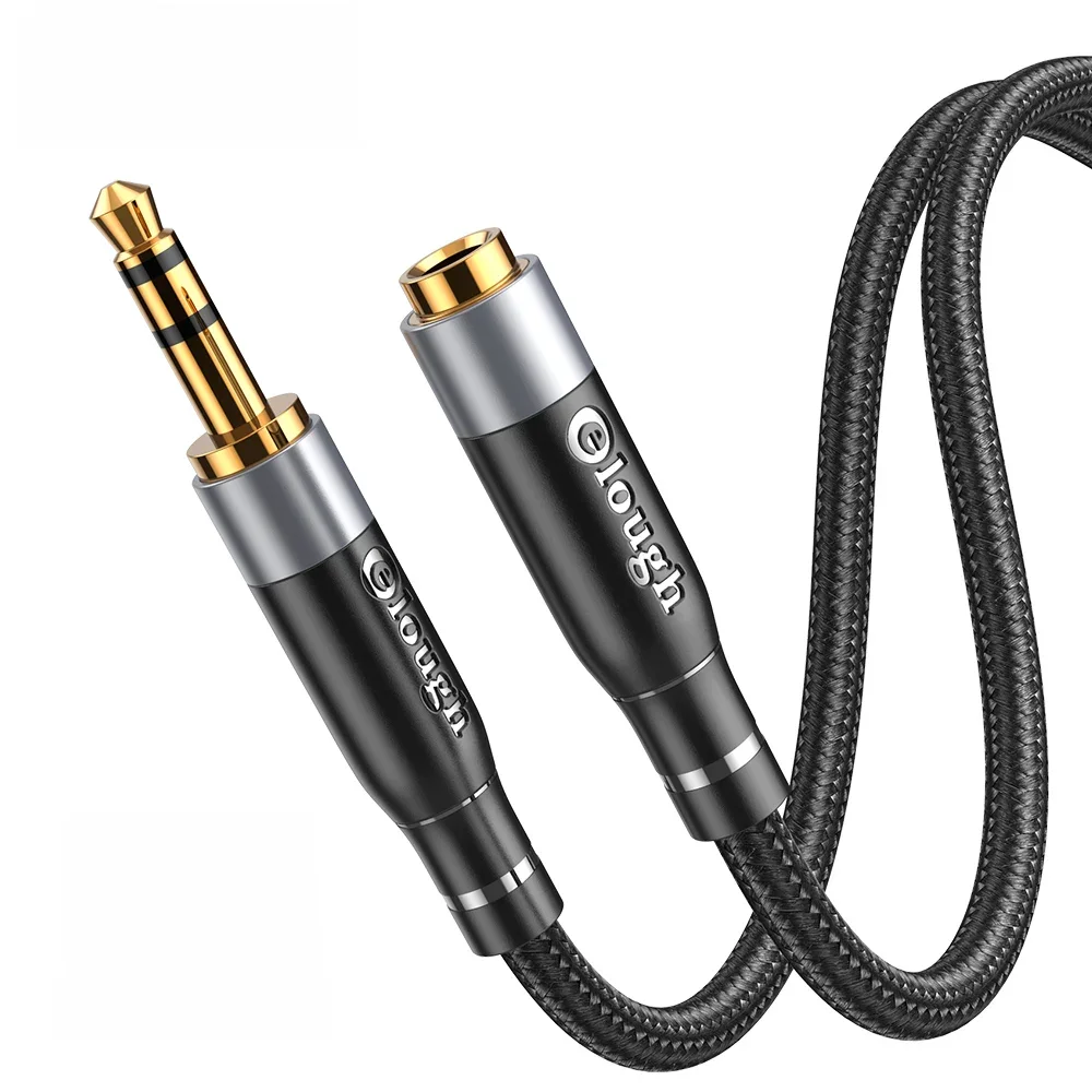 Elough câble d'extension Audio 3.5mm mâle à femelle câble Jack Aux 3.5mm pour casque câble d'extension de haut-parleur pour iPhone Xiaomi PC