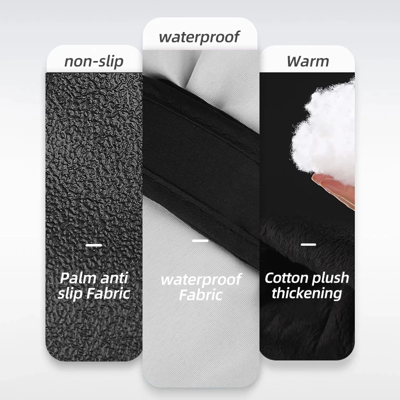 الشتاء قفازات التزلج الدافئة عدم الانزلاق شاشة تعمل باللمس مقاوم للماء قفازات ركوب الخيل الرياضة في الهواء الطلق قفازات سميكة دراجة نارية على الجليد قفازات #6