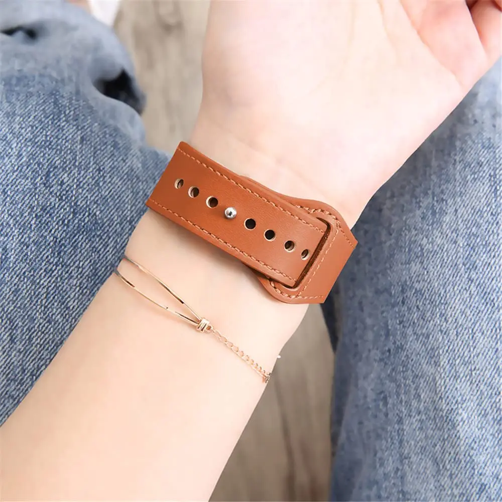 Leather Band For Samsung Galaxy watch 4 Classic /3/Active 2 strap Gear S3 Frontier watchband 20mm 22mm bracelet Huawei GT/2/Pro