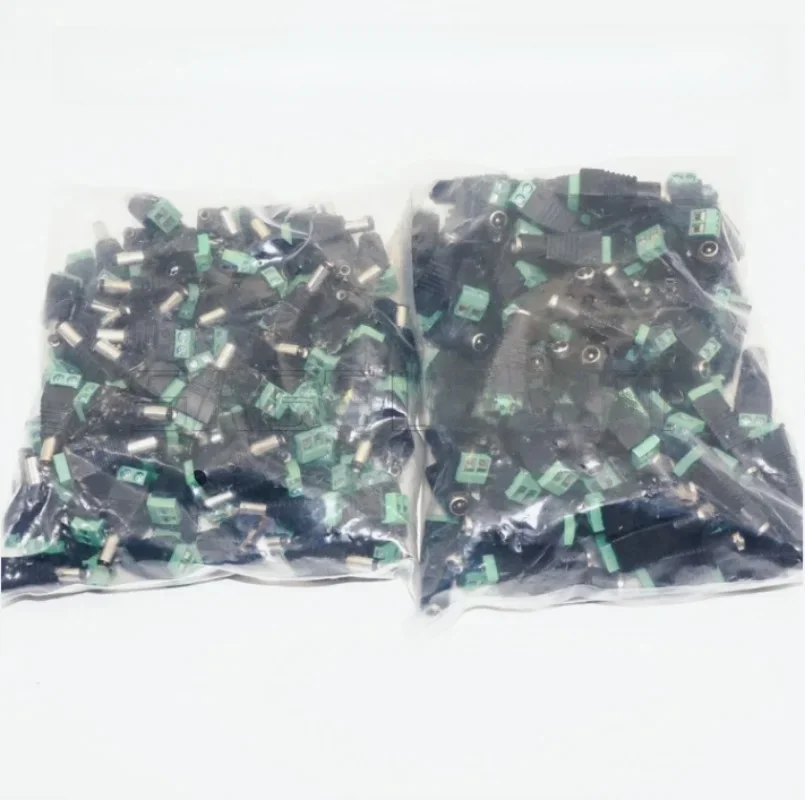 50/100 sztuk DC 12V męskie złącza żeńskie 2.1*5.5mm adapter wtyczki zasilania gniazda gniazda złącze kolor sygnału taśma LED kamera telewizji przemysłowej — zdjęcie 2