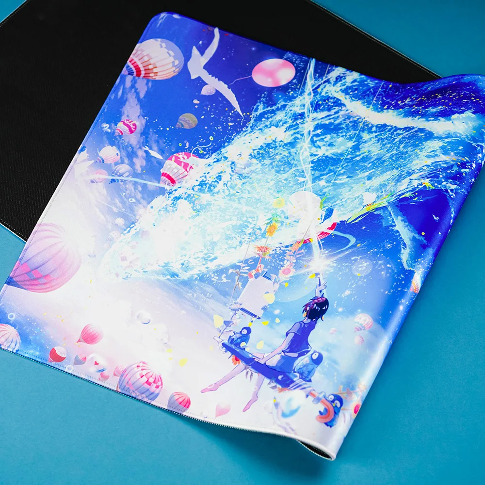 

Utyping X Makoron [Fall Into The Sky] Edition Игровой коврик для мыши Ручной рисунок Коврик для мыши Fantastic Blue Series