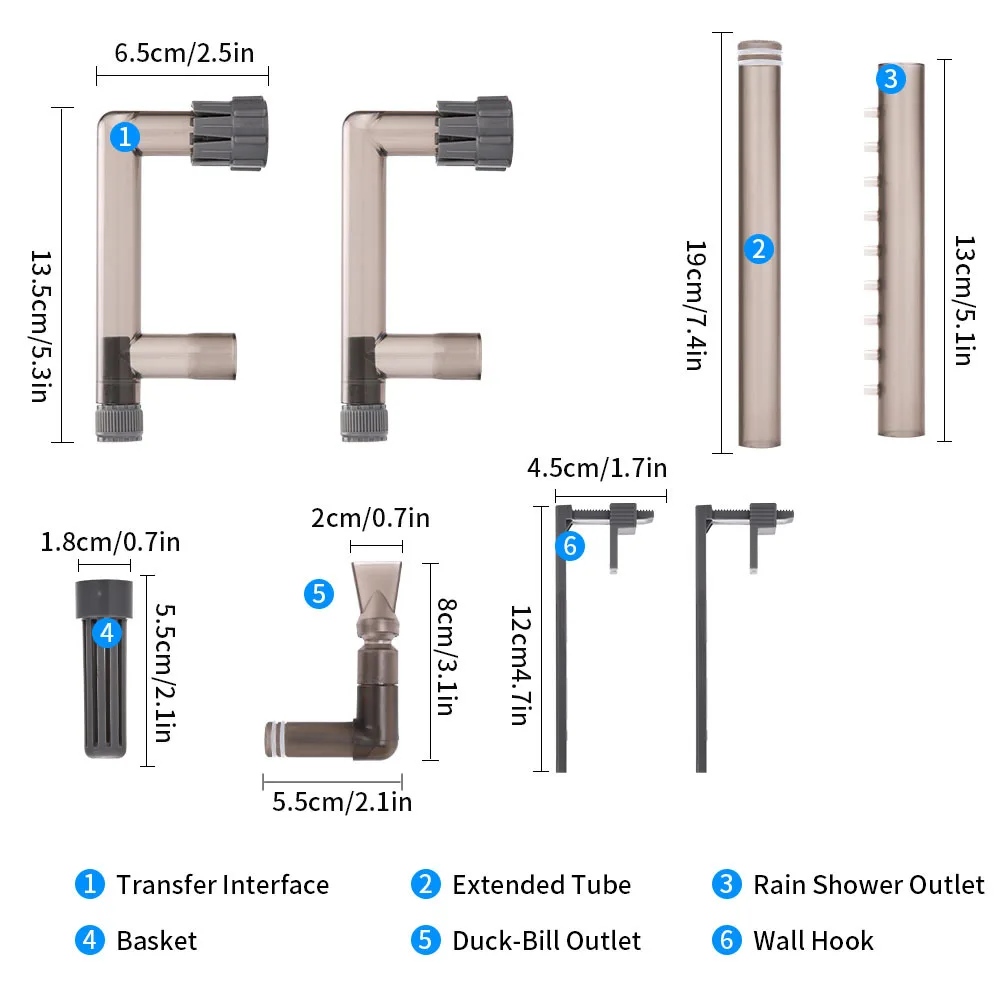 Ultra Quiet 3-in-1 External Fish Tank Filter Wall-mounted Circulating Water Pump Multi-level Filtering Aquarium Filter Pump