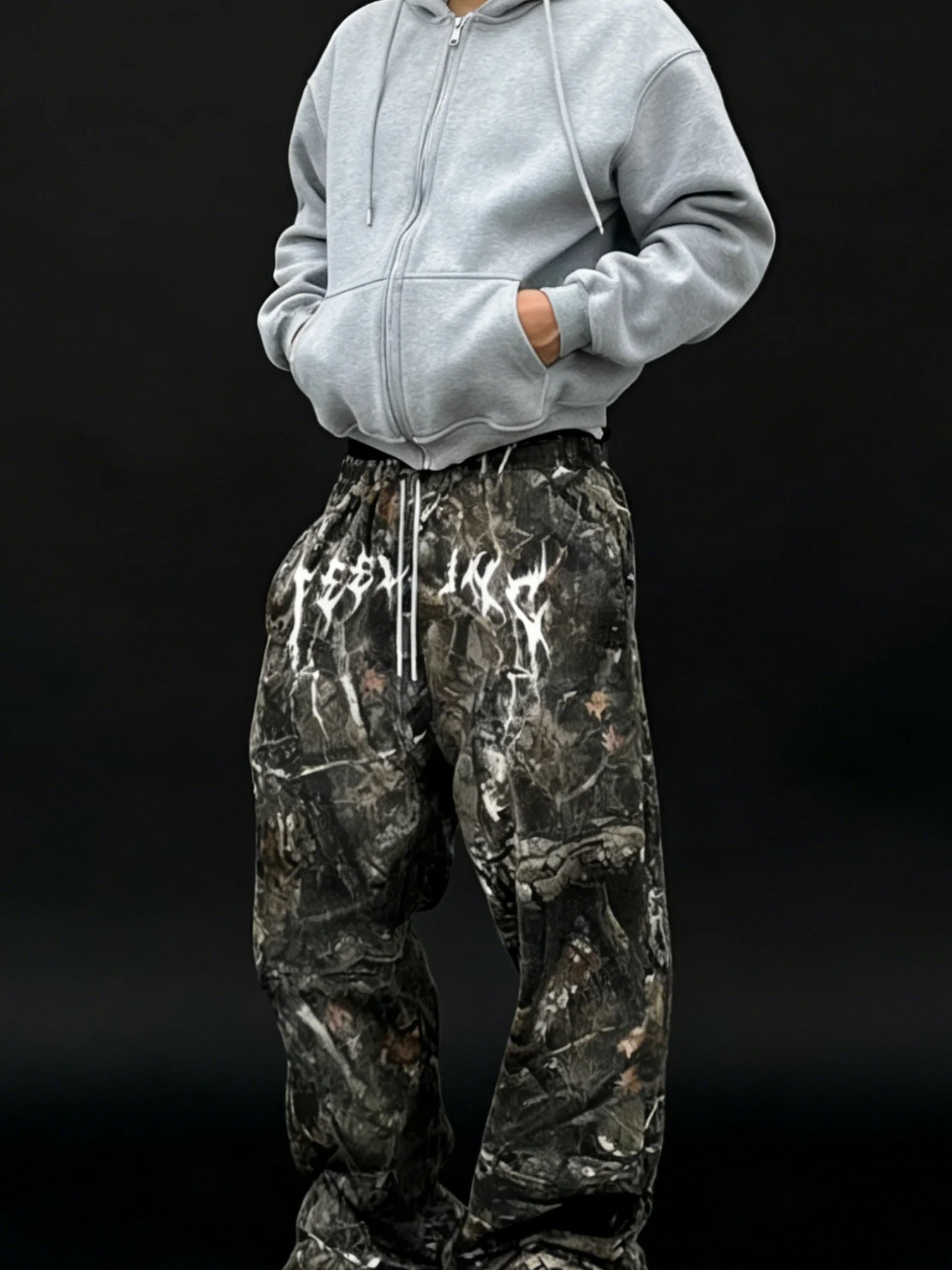 

Мужские джоггеры в стиле хип-хоп с принтом джунглевого камуфляжа, повседневные брюки из холщовой ткани