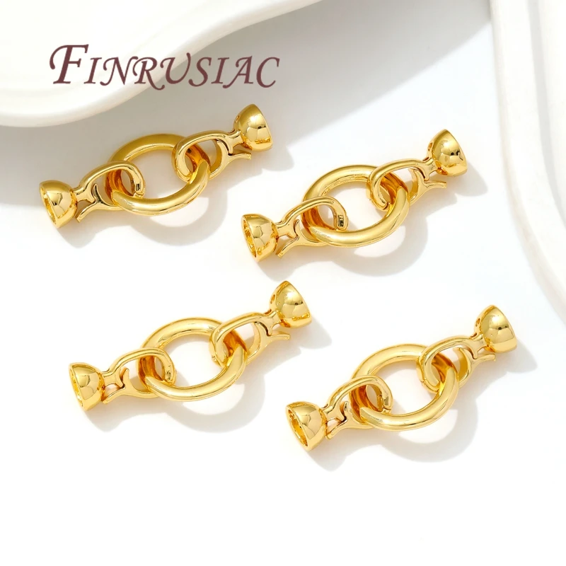 Locks For Jewelry 18K Gold Plated Fasteners For Bracelets Clasps For Jewelry Connectors Accessories DIY Findings image 5