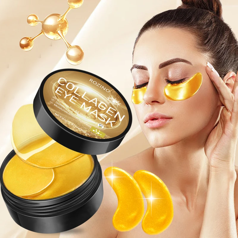 Rozino Golden Collagen Eye Mask Features a Full-Body Gold-Coated Collagen Sheet, with an Exquisite and Textured Appearance. The Soft and Lightweight Membrane Base Adheres to the Entire Contour of the Eye Area, Preventing Slipping or Shifting, and Each Piece Is Fully Saturated with the Care Solution, Maintaining a Moisturized Feel. Each Piece Is Individually Sealed, Clean and Hygienic, Compact in Size and Easy to Store, and the Golden Film Adds a More Atmospheric Feel to Home Skincare.