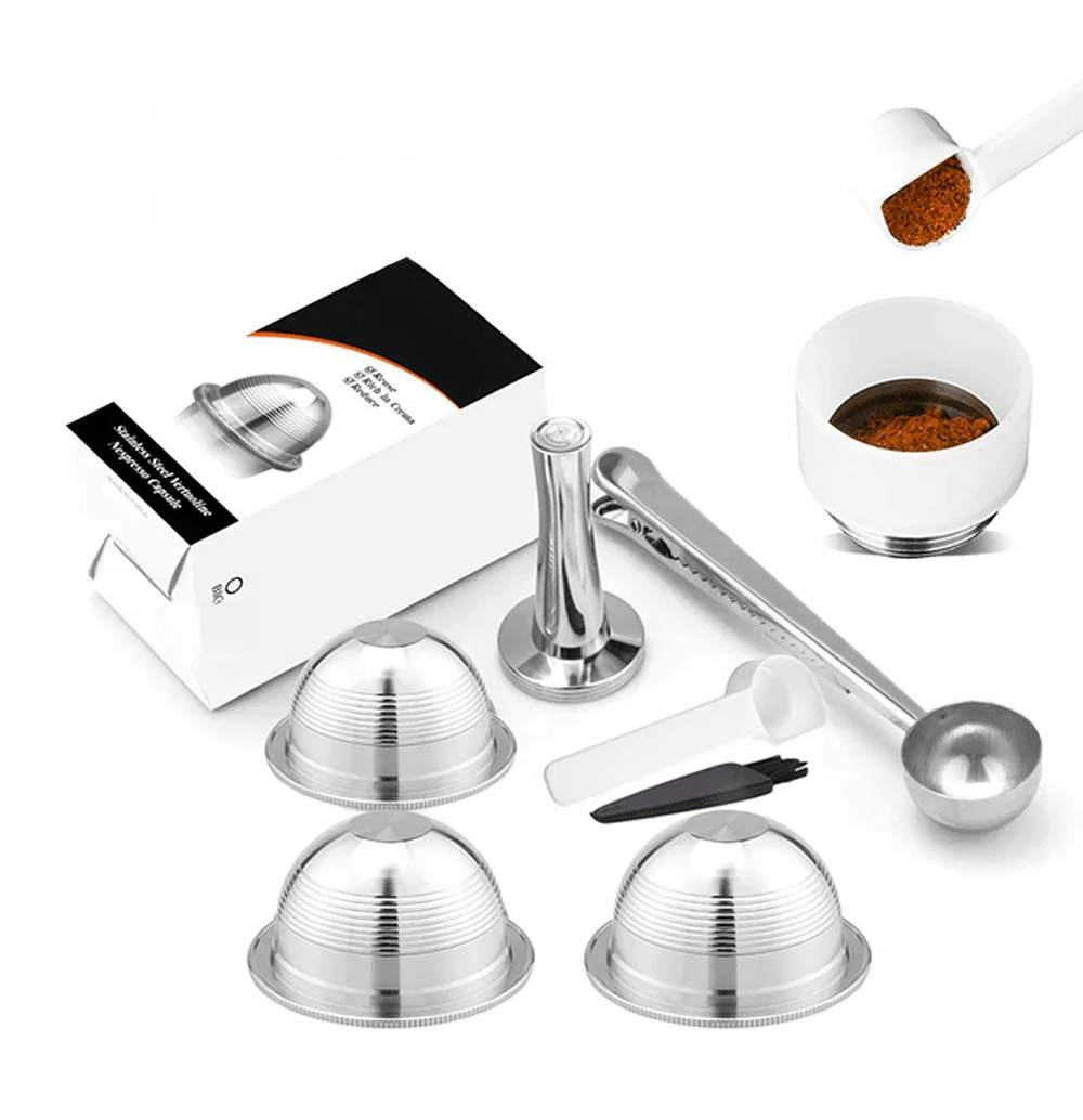 Recafimil Capsule de café rustible pour Nespresso Vertuo filtre à café expresso riche Crema 150ML/230ML dosette pour Machine Delonghi