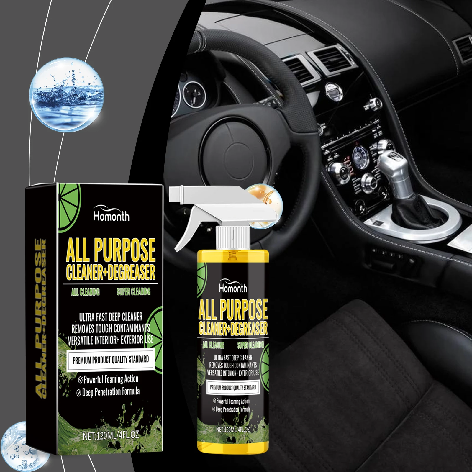 

Очиститель салона автомобиля Удаление прочных пятен Ремонт автомобильного покрытия Ремонт кожи Многоцелевая многофункциональная чистая автомобильная жидкость