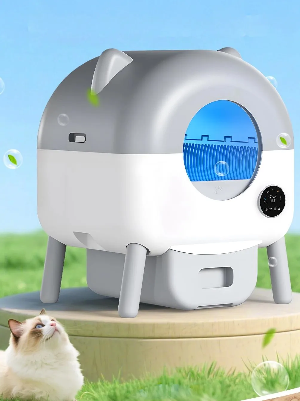 HOMALL Multifunctionele Zelfreinigende Kattentoilet Extra Grote Capaciteit met Veilige App-besturing - afbeelding 2