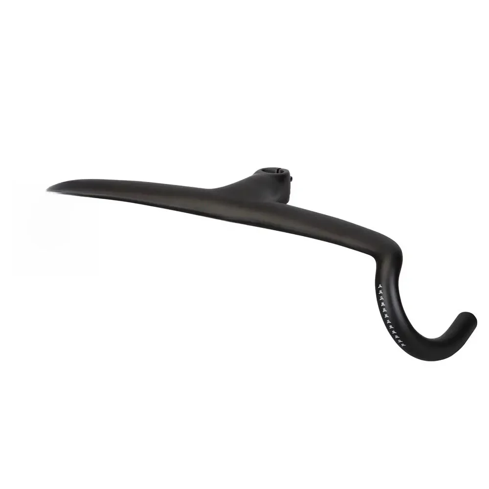 AliExpress NONE Gravel Handlebar Carbon Fiber Exotropism Handlebar Integrated Bicycle Carbon Road Bike Handle Bar 28.6 x 400/420/440mm