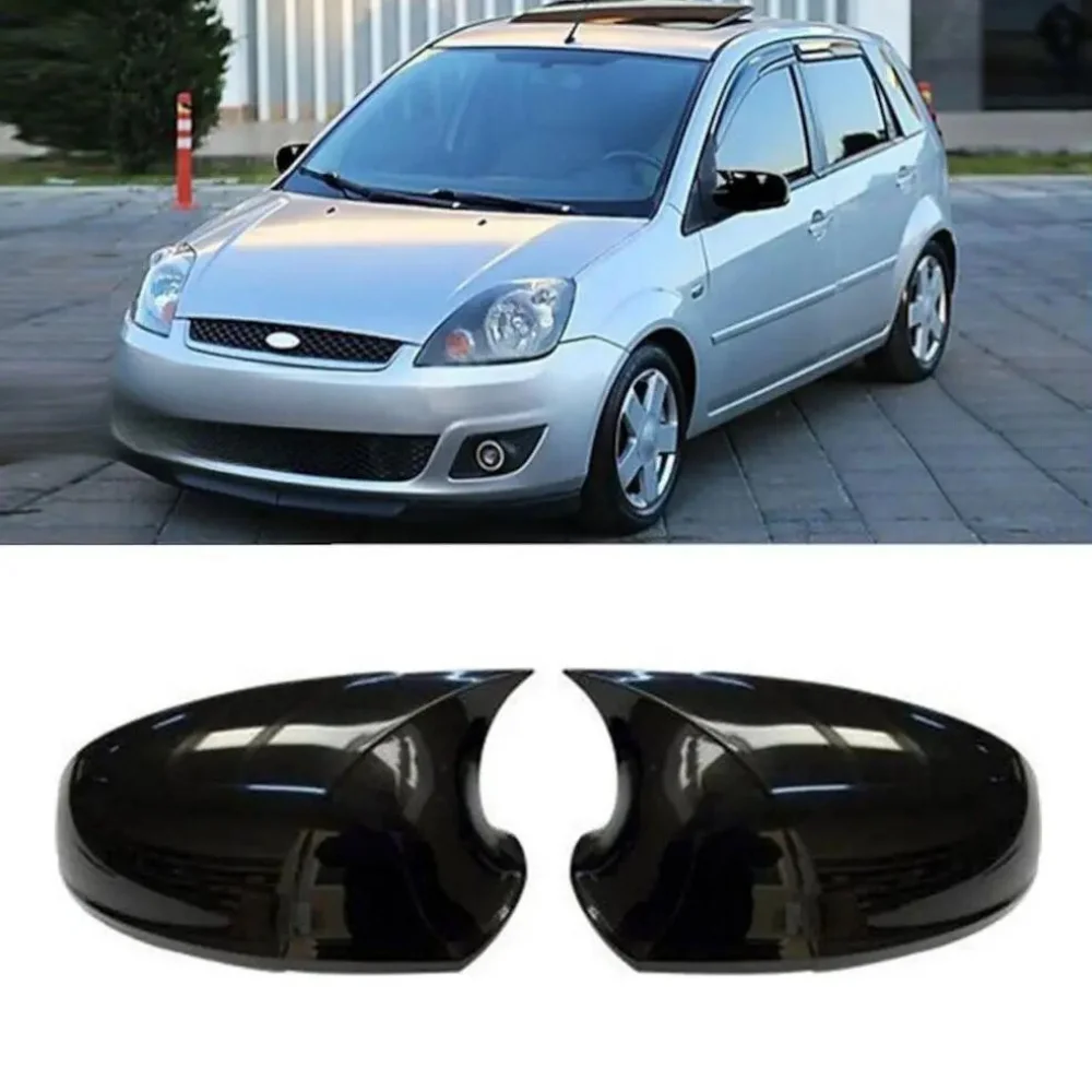 For Ford Fiesta MK5 2006-2008 Bat Style Mirror Cover Car Accessories Rearview Mirror Cover 2 Pieces Cover Shields Exterior