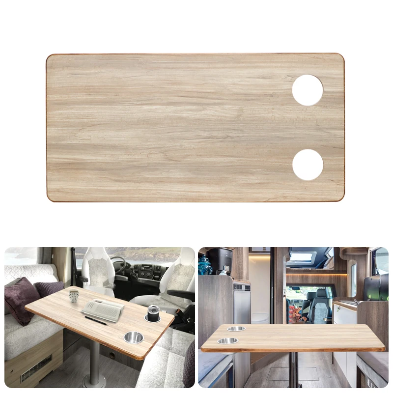 

Замена столешницы для автофургона, прямоугольная столешница для кемпинга и понтона 31,5x15,7 дюймов с 2 подстаканниками для яхты, кемпера