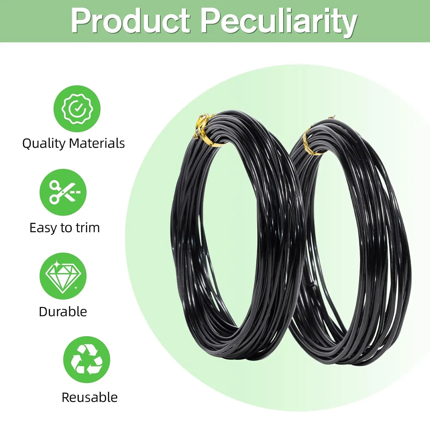 1 Rolls 5/10M Black Anodized Aluminum Bonsai Wire Training Wire for Plant Shaping Branch Bending Plant Support Garden DIY