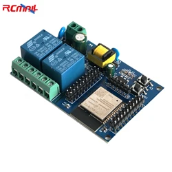 RCmall AC220V Power Supply ESP32 WiFi+Bluetooth Dual Relay Module ESP32 Secondary Development Board for Arduino Smart Home