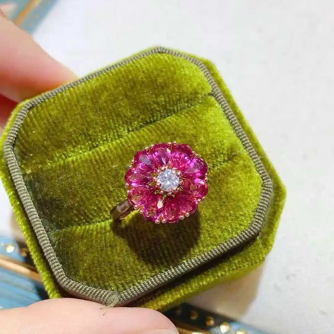 

KJJEAXCMY Бутик ювелирных изделий из чистого серебра 925, инкрустированное натуральным магниево-алюминиевым гранатом, женское кольцо в подарок для подруги