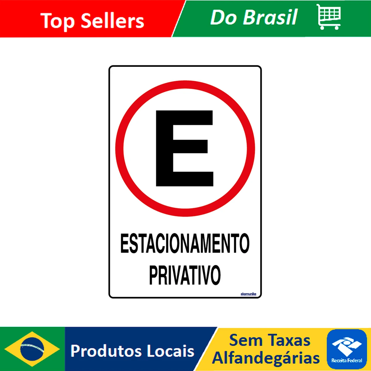 Private Parking Signage Board 20x30 Ekomunike - P-3 F9e