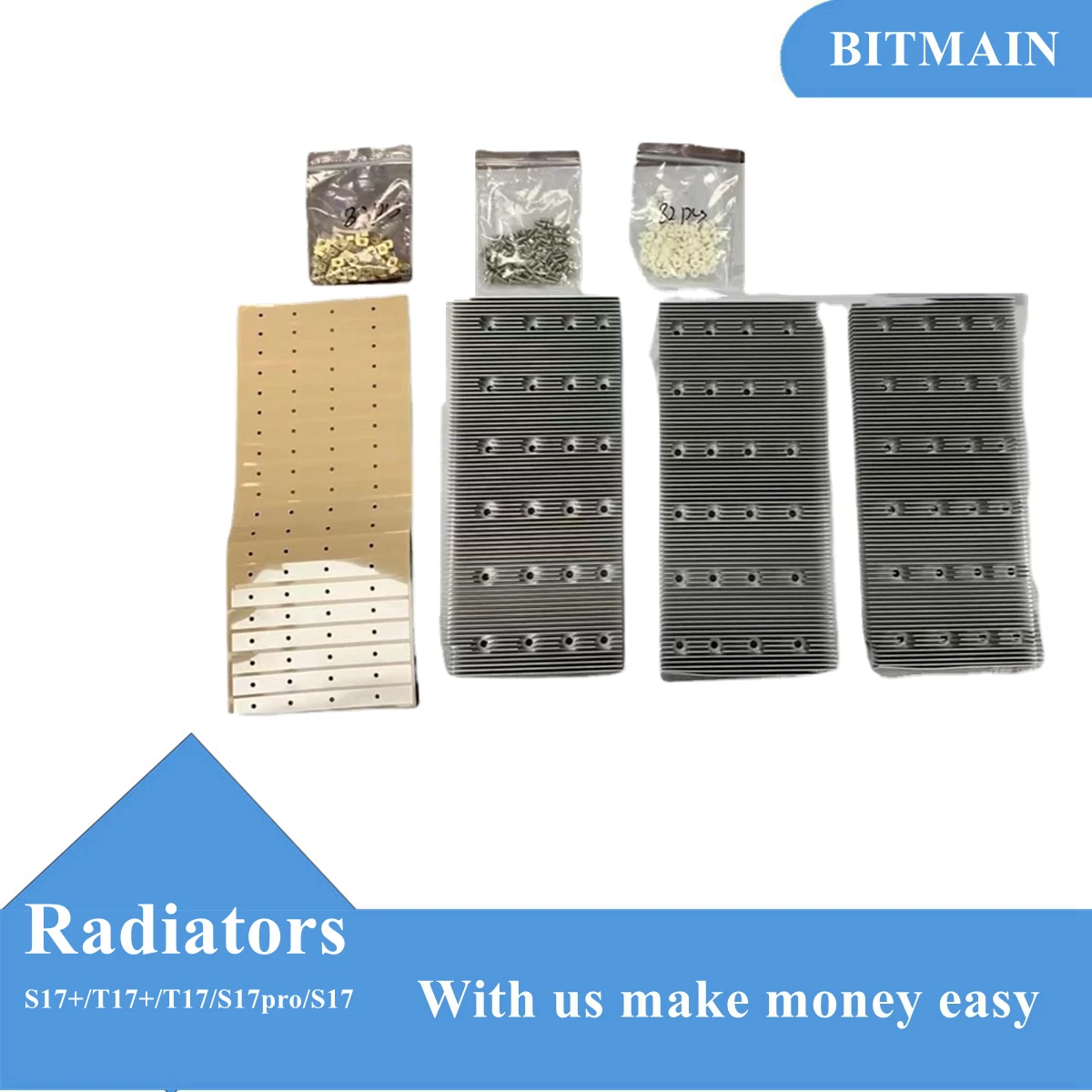 Kit de refrigeración Antminer, disipador de calor Plus para radiadores de aluminio Bitmain, actualización de placa Hash, para t17/t17 +/s17