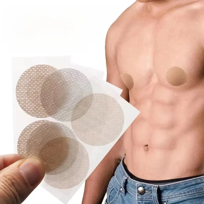 Cache-mamelon Invisible pour hommes, 200 pièces, imperméable, sans trace, autocollant de poitrine, course à pied, respirant, prévention des bosses, Patch de poitrine fin