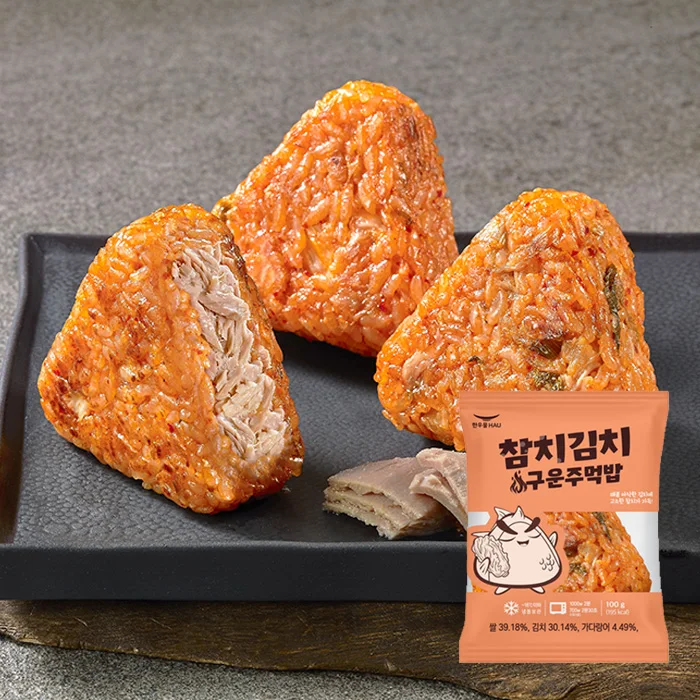 10 bolas de arroz de kimchi de atún coreano bien