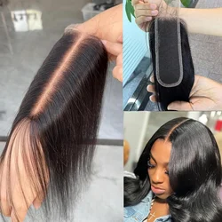 2x6 Lace Closure Straight 100% Human Hair Kim K Free Part Closure HD Transparent Straight Lace Closure 2x6 Kim K Closure