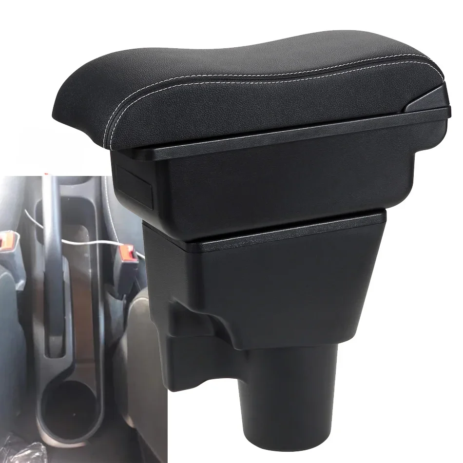 Voor Kia Picanto Armsteun Doos Voor Kia Picanto 3X-Lijn Auto Armsteun Gebogen Oppervlak leer Eenvoudige installatie opbergdoos Interieur - afbeelding 2
