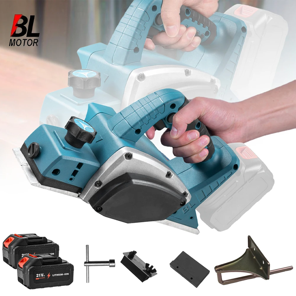 Image of Pialla elettrica senza spazzole 15000 giri/min Pialla a batteria Mobili fai da te Taglio Strumenti per la lavorazione del legno per batteria Makita cod004