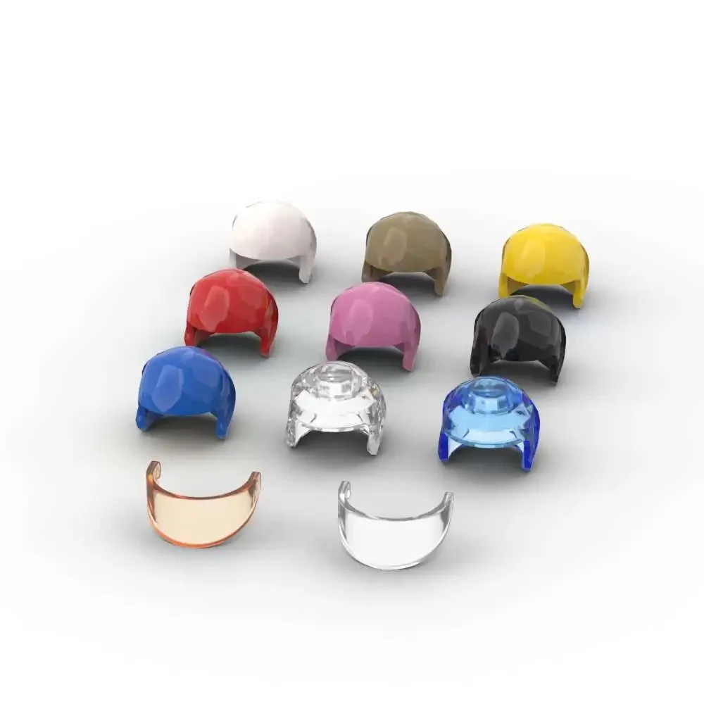 MOC 10 pièces 93560 2447 chapeaux pilote moto casque blocs de construction partie aviateur briques assembler particules jouets enfants cadeaux