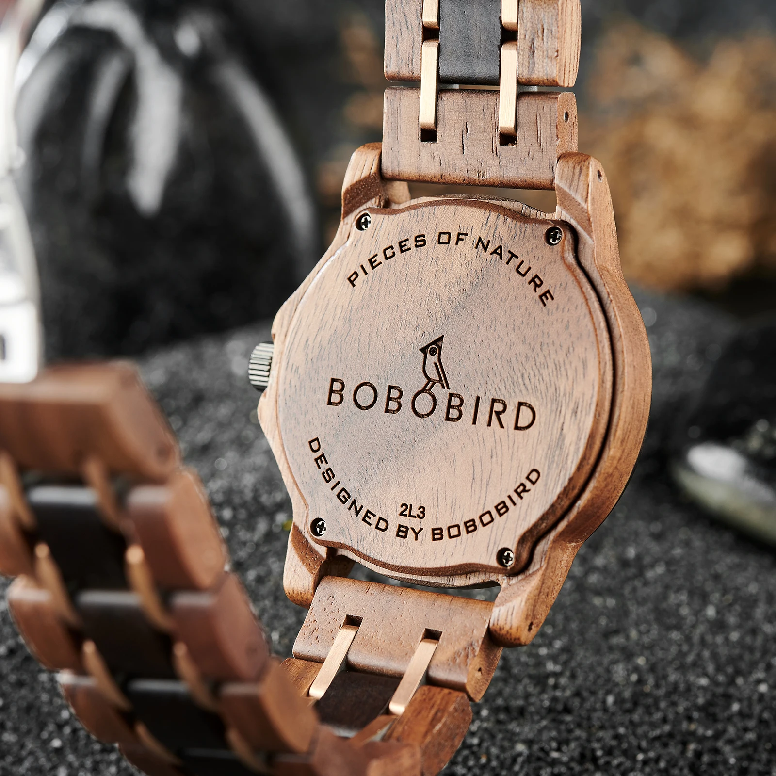 Wooden Watch BOBO BIRD Original Designs Men‘s Natural Leaf Quartz Wristwatches Watches Men\'s Wooden Eco-friendly Clock 2024 New