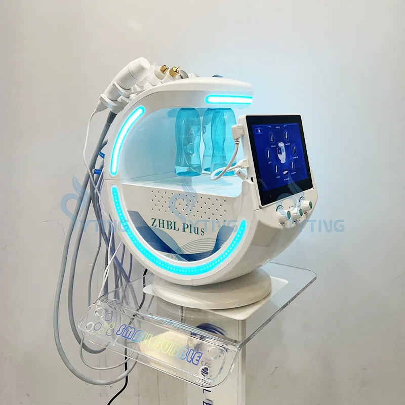 7 in 1 Smart Ice Blue Plus Hydra Oxygen Facial Machine Facial Cleaning  2nd Generation Hydro Dermabrasion Skin Analysis