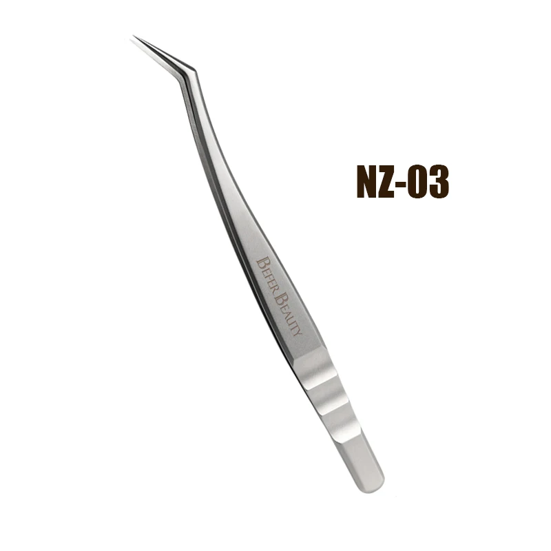 Antistatische Pinzette, Wimpernverlängerung, professionelle hochpräzise Volumenpinzette, Pinzette aus Edelstahl, rutschfestes Make-up-Werkzeug – Detail 12