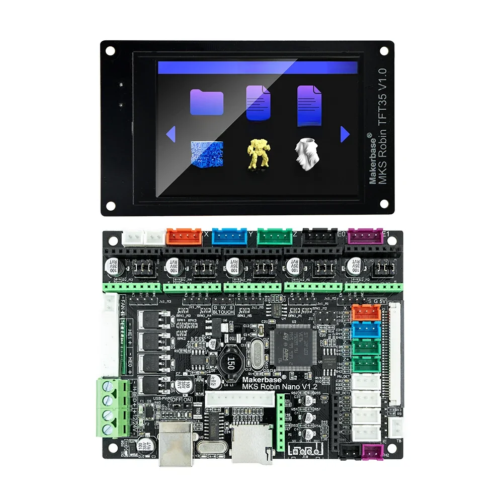 Makerbase MKS Robin Nano V1.2 Płyta sterowania drukarki 3D 32-bitowa płyta główna Obsługa Marlin2.0 Obsługa TFT 3,5-calowy ekran dotykowy — zdjęcie 2