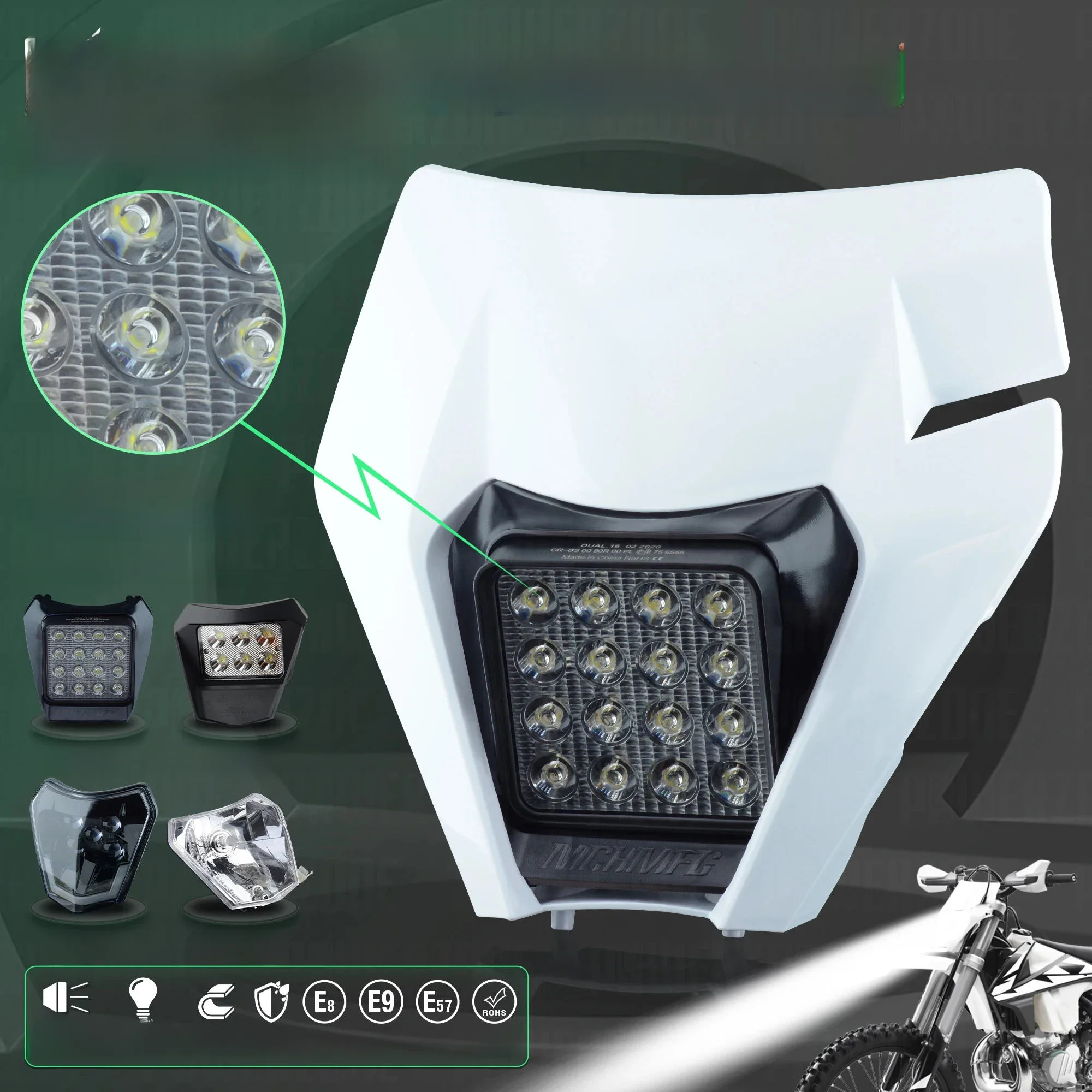 AliExpress POWERZONE Motorcycle LED Headlight Headlamp For 2014-23 KTM Headligt EXC XCF SX F SMR Enduro Dirt Bike Motocross Supermoto White